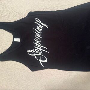 American Apparel Black Logo Tank